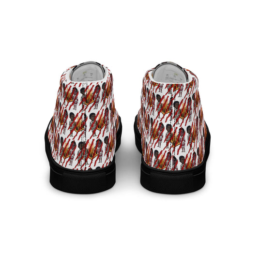NBH all over print Men’s high top canvas shoes