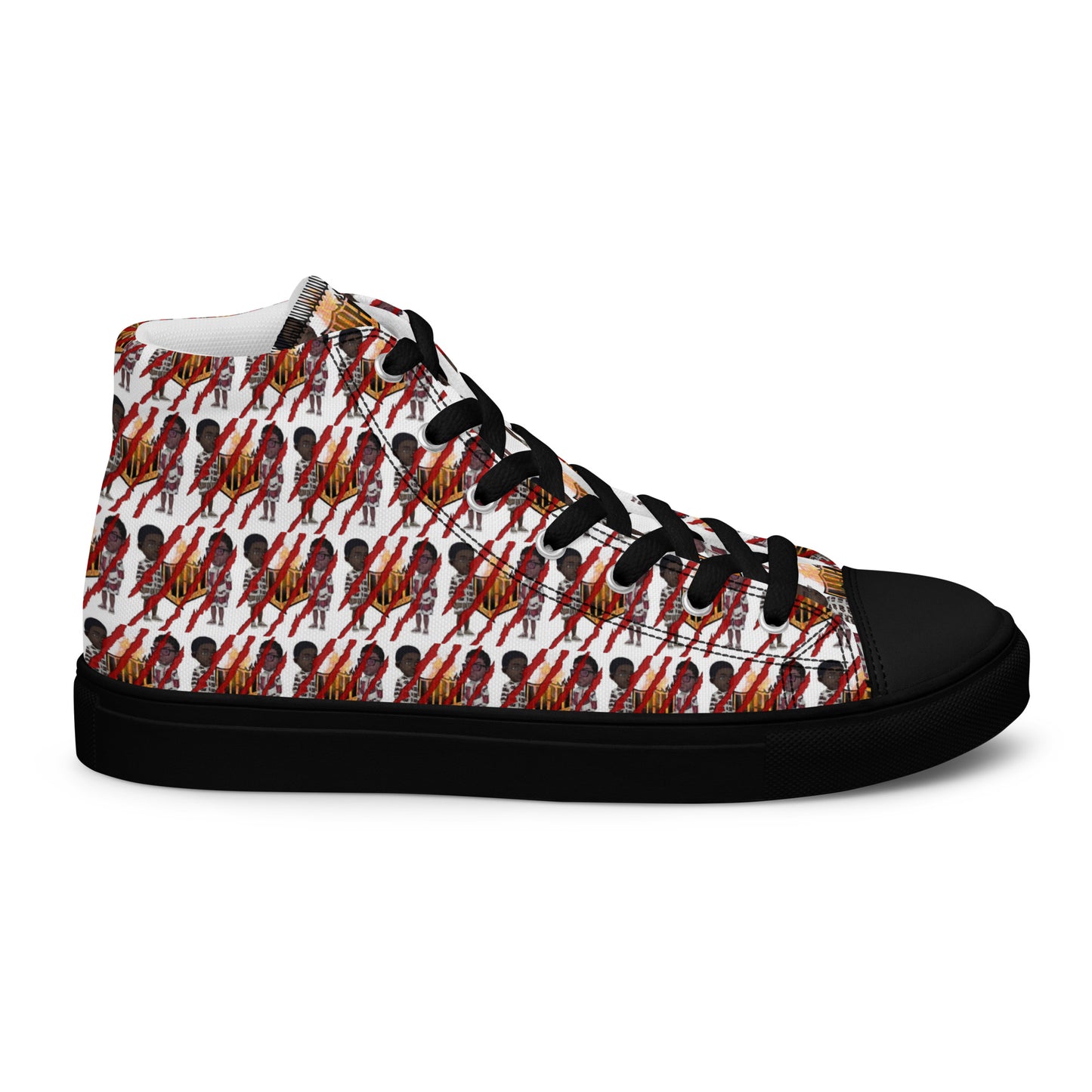 NBH all over print Men’s high top canvas shoes