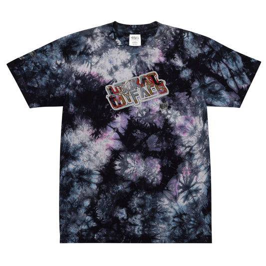 Look at my face Oversized tie-dye t-shirt
